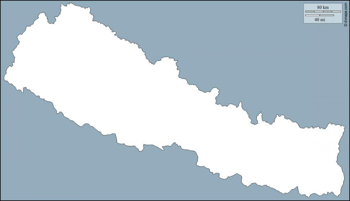 Kaart van leë nepal