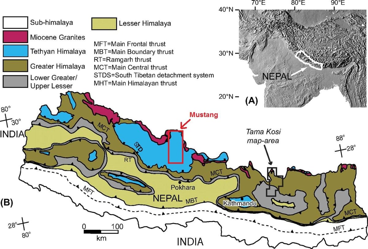 Kaart van geologiese die wet
