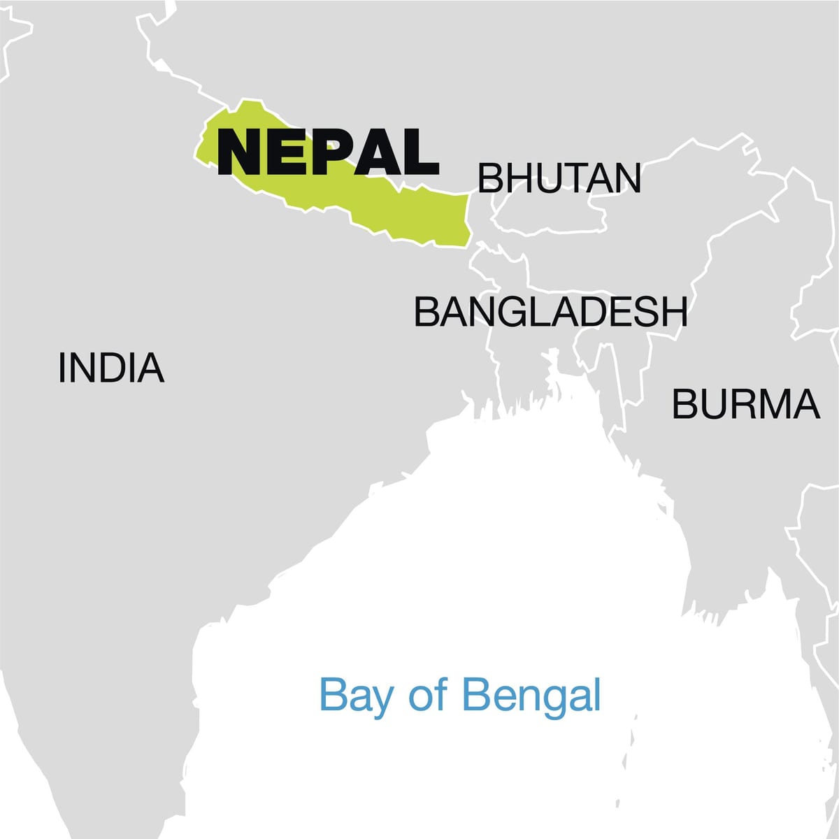 wêreld kaart wat nepal