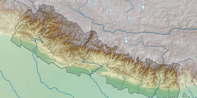 Nepal 3d-kaart