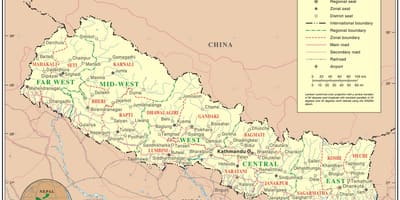 Aanlyn kaart van nepal