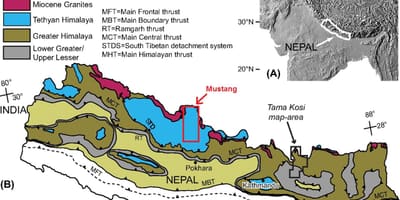 Kaart van geologiese die wet
