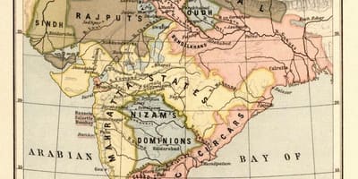 Kaart van nepal voor 1816
