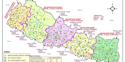 Kaart van gis nepal