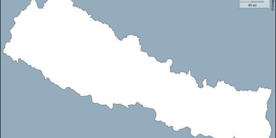 Kaart van leë nepal