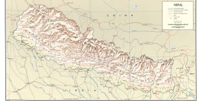 Lughawens in nepal kaart