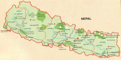 Nepal toeriste kaart gratis