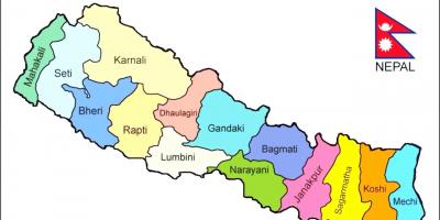 Nepal kaart nuwe