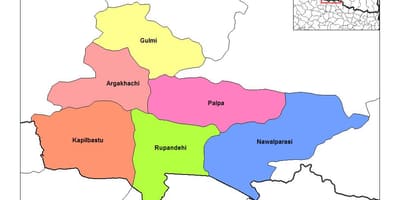 Kaart van rupandehi nepal