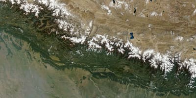 Kaart van satelliet nepal leef