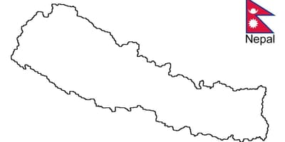 Kaart van teken'n nepal