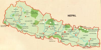 Kaart van die toerisme-nepal, pokhara